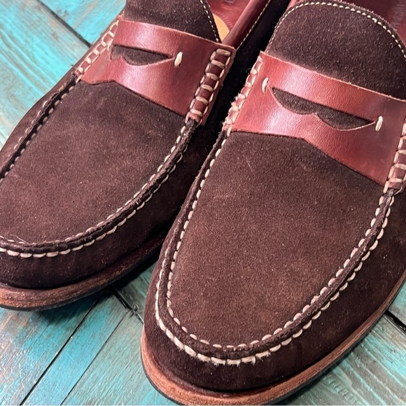 Johnston & Murphy Sheepskin Brown Loafers Size 11 - Picture 8 of 16